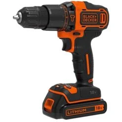 BLACK+DECKER BDCHD18KB Noir, Orange, Perceuse à Percussion
