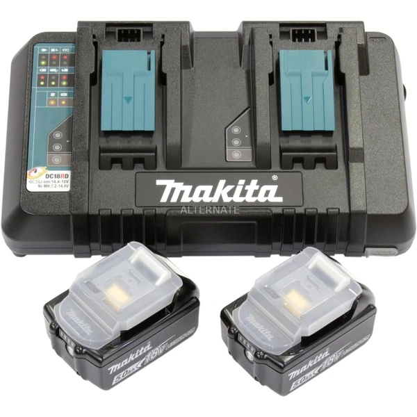 Makita 199482-2 Batterie Et Chargeur D’outil électroportatif Ensemble De Batterie Et De Chargeur, Bundle